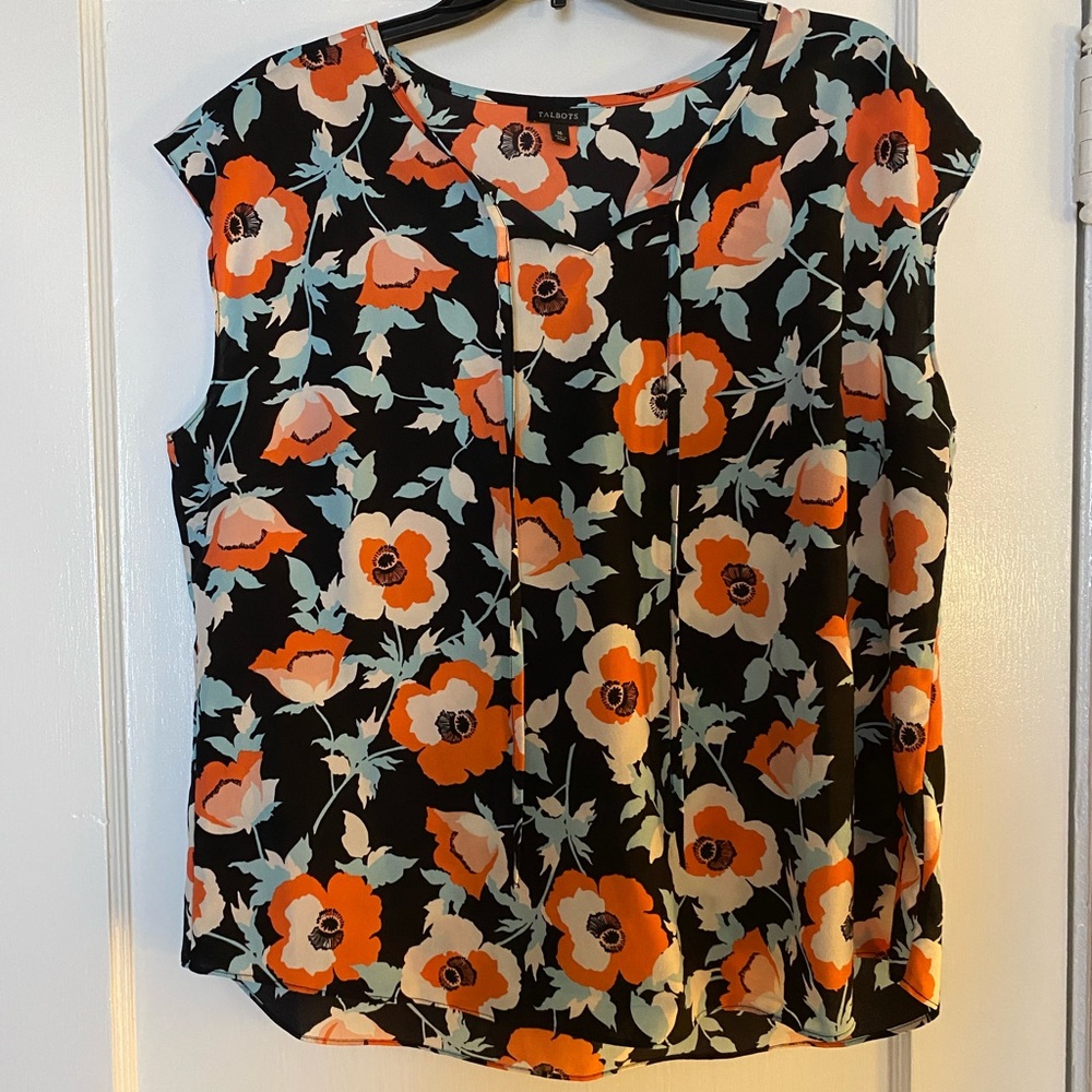 Sleeveless floral Talbots top